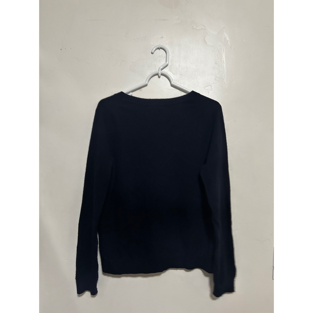 Boden Womens Navy Blue 100% Cashmere V-Neck Sweater Size L KC835 - Picture 2 of 5